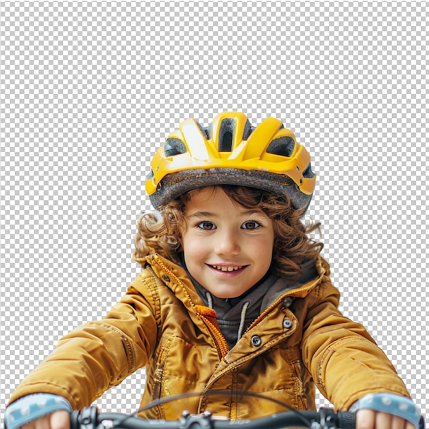 PSD un niño viaja en bicicleta