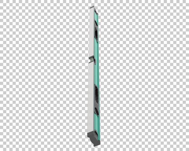 Nivel de burbuja aislado en la ilustración de renderizado 3d de fondo transparente