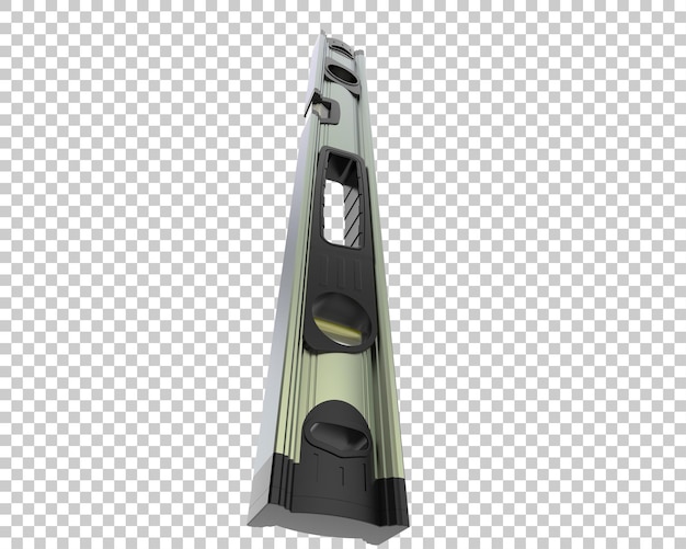 Nivel de burbuja aislado en la ilustración de renderizado 3d de fondo transparente