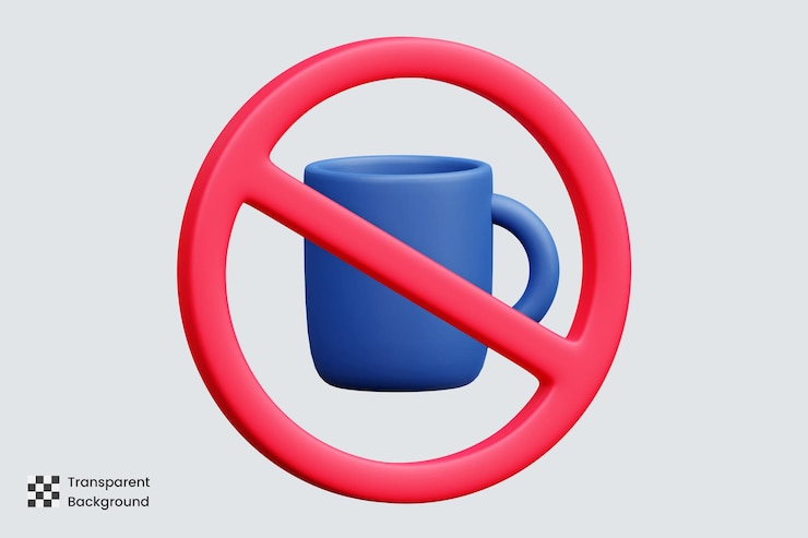 PSD no drink 3d illustrations