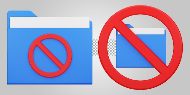 No hay carpeta en fondo transparente Renderización 3D