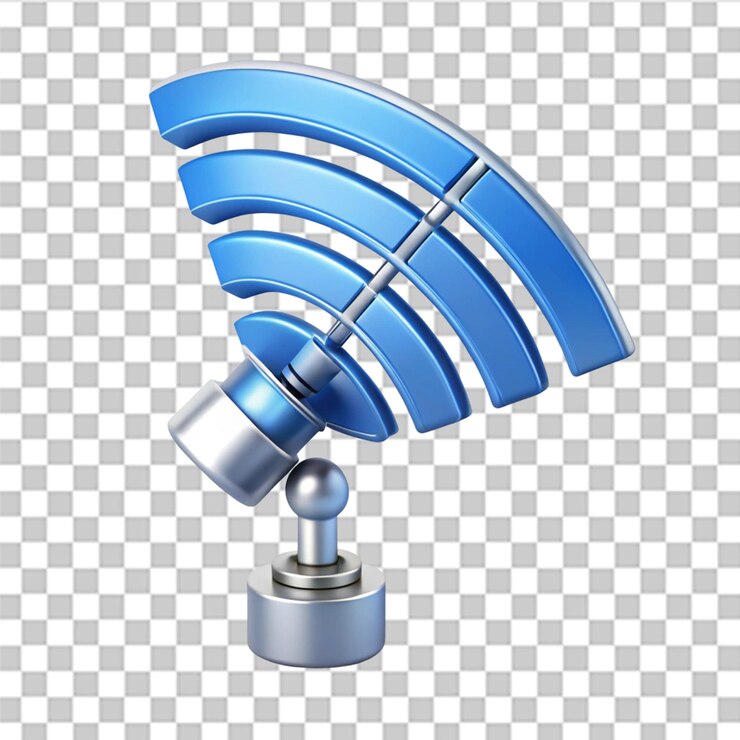 PSD no hay icono de satélite de conexión aislado en fondo transparente