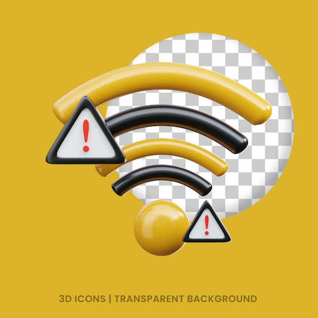 no internet wifi connection area 3D icon