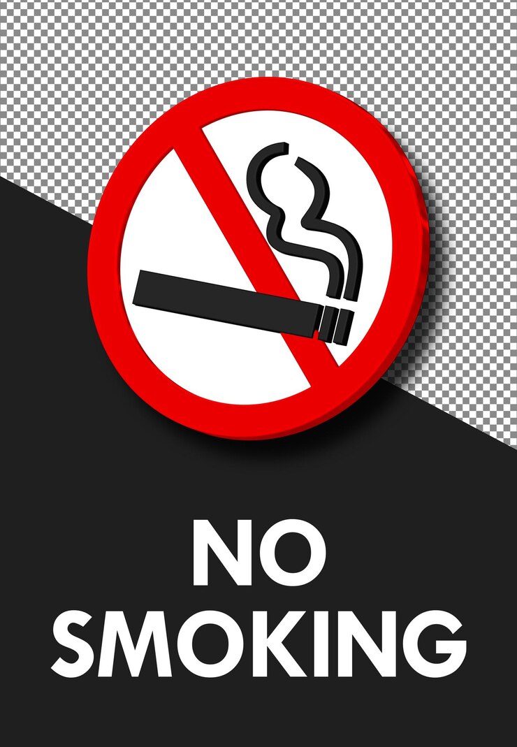 PSD no se permite fumar icono 3d, prohibido fumar, representación 3d