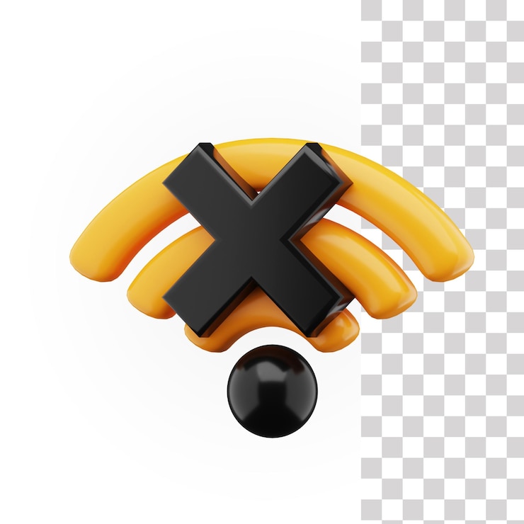PSD no signal wifi 3d icon