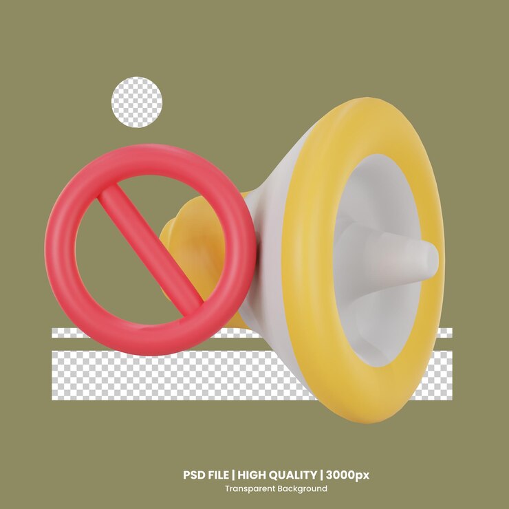 PSD no sound 3d icon