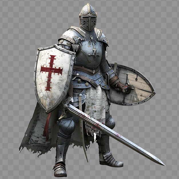 PSD noble paladin holy defender com armadura de placa de forma muscular h desenho de personagens conceito de ativos do jogo