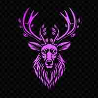 PSD noble stag maskottchen-logo mit geweih und blattkrone-design psd vektor-t-shirt-tattoo-tinte-kunst