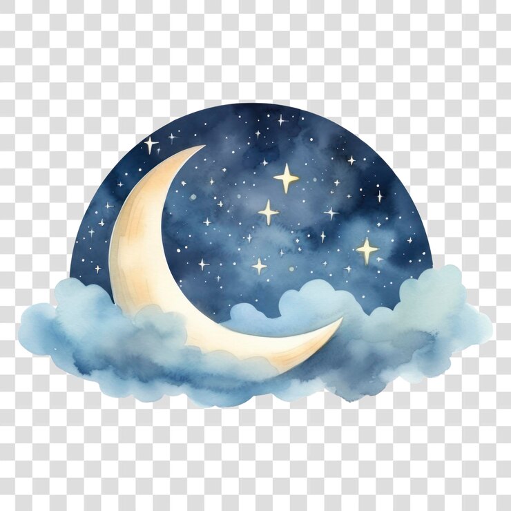 PSD una noche de luna creciente soñadora