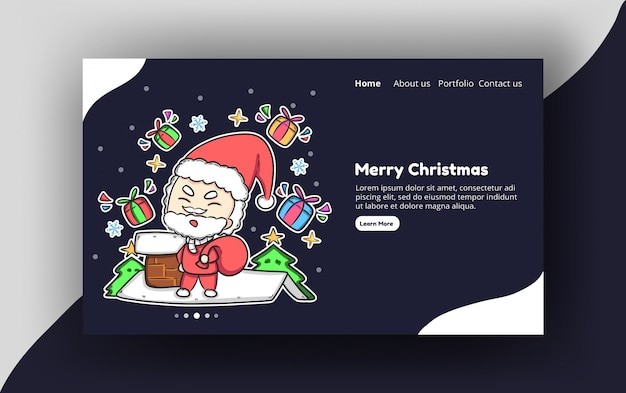 Noche de Navidad Santa Landing Page