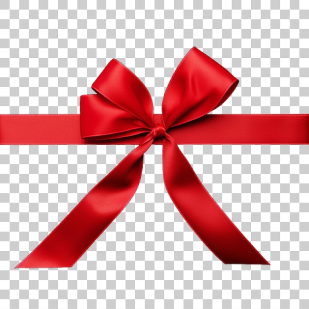 Un nœud cadeau en satin rouge