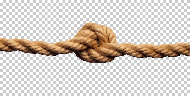 Noeud de corde isolé sur fond transparent png psd