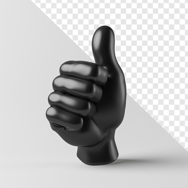 Noir mat flottant comme une icône 3D minimaliste