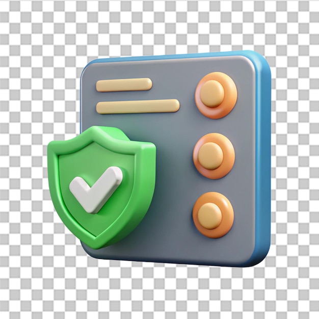Nombre de la cuenta de perfil icono vectorial 3D personal en línea marca de comprobación correcta verde desbloquear nombre de usuario contraseña inicio de sesión protección de seguridad web estilo de dibujos animados minimal Eps 10 elementos de ilustración vectorial