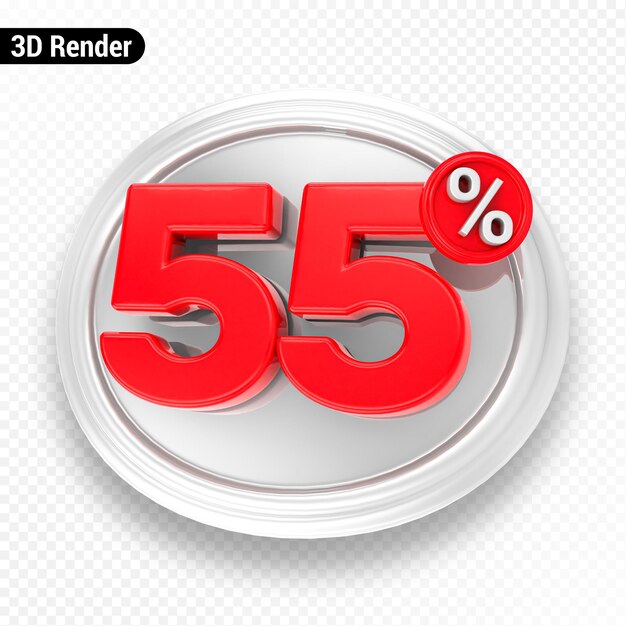 Nombre En Pourcentage Rendu 3d