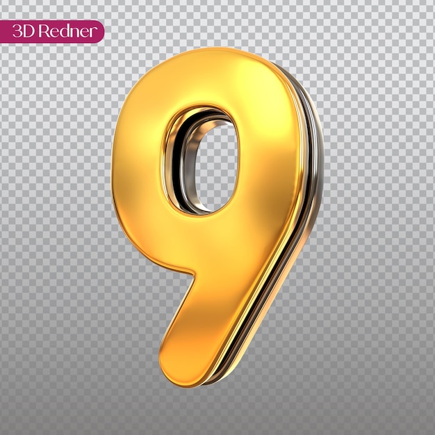 Nombre de rendu 3D or