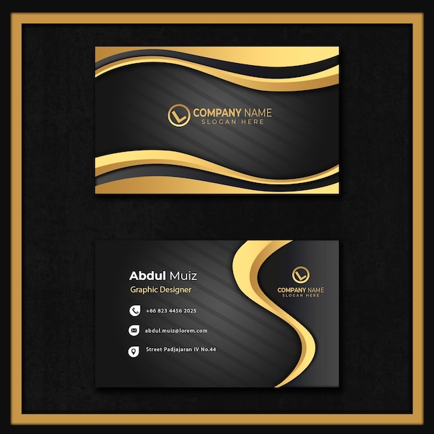 PSD nombre de la tarjeta luxury gold black