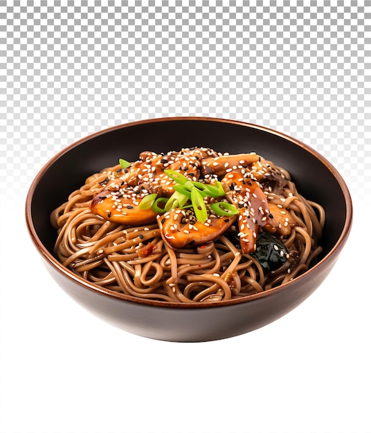 PSD noodles fritos japoneses, ideais para gráficos culinários com um toque oriental