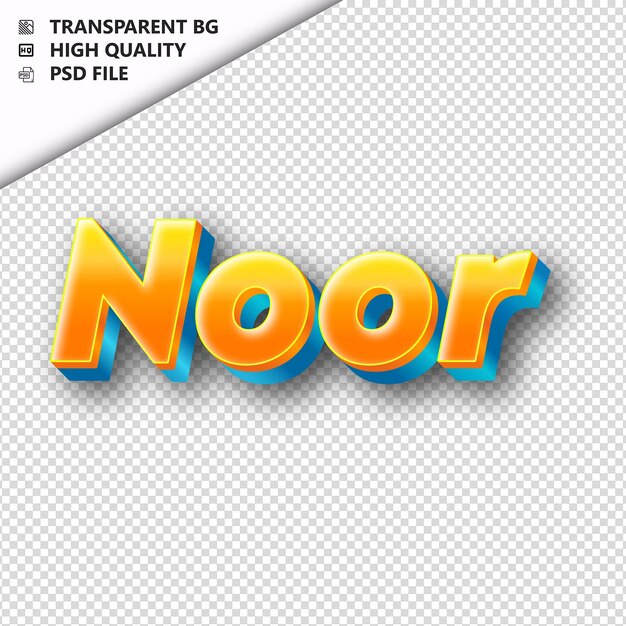 PSD noormade a partir de texto laranja com sombra transparente isolado