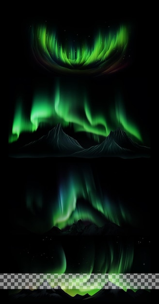 PSD nordlichter der aurora borealis