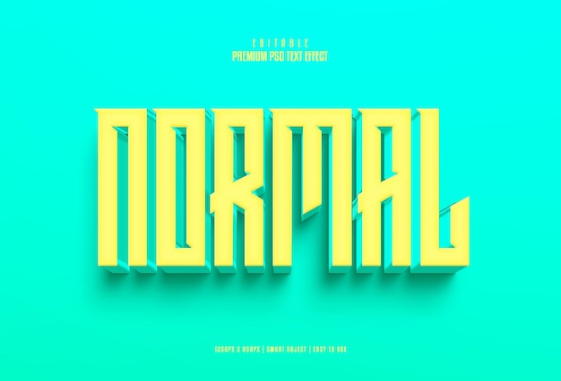 normal 3d editable premium psd text effect