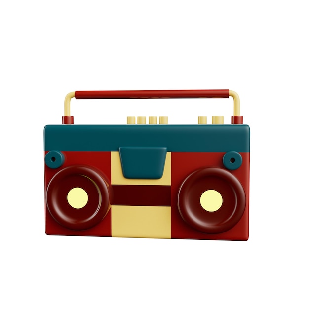 Nostalgische 3D-Illustration der 90er Jahre