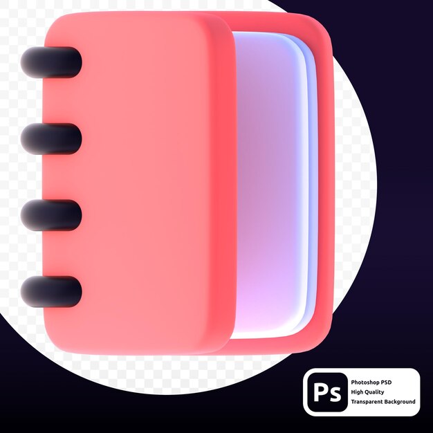 Nota nel rendering 3d per la presentazione web di risorse grafiche o altro