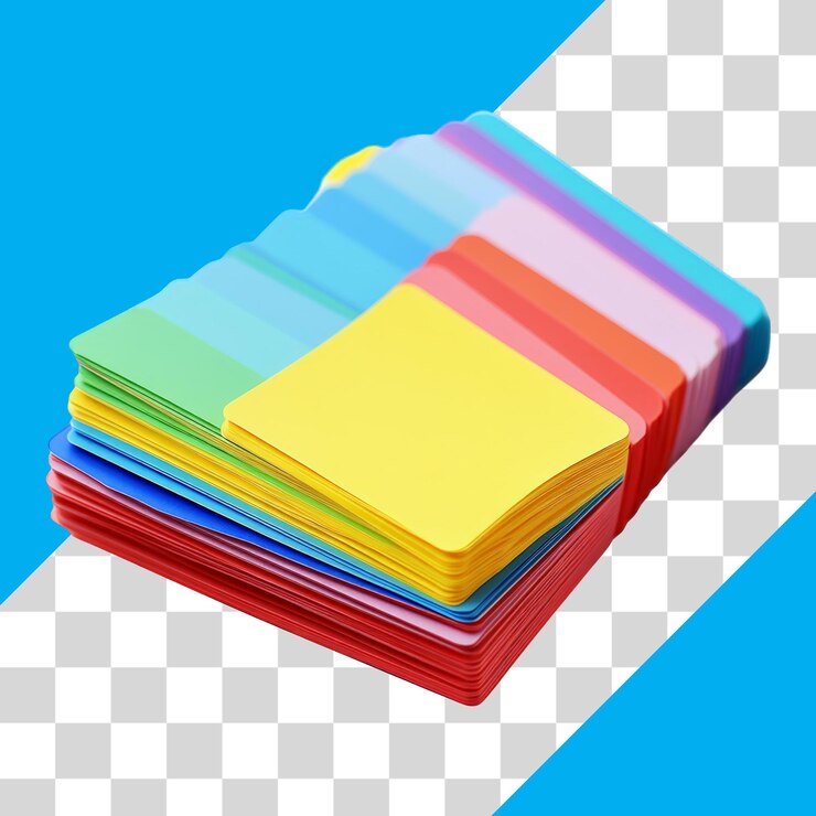 PSD notas adhesivas coloridas sobre un fondo transparente