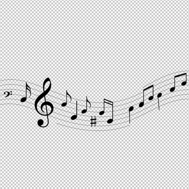 Note musicali su bastone ondulato perfette per gli sfondi musicali