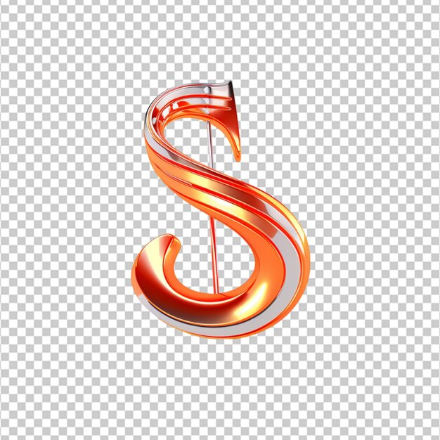 PSD note de musique 3d sur fond blanc