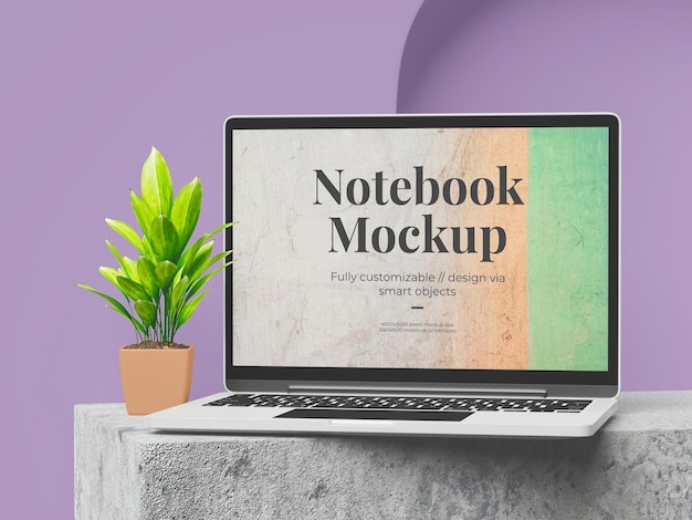 Notebook-bildschirmmodell