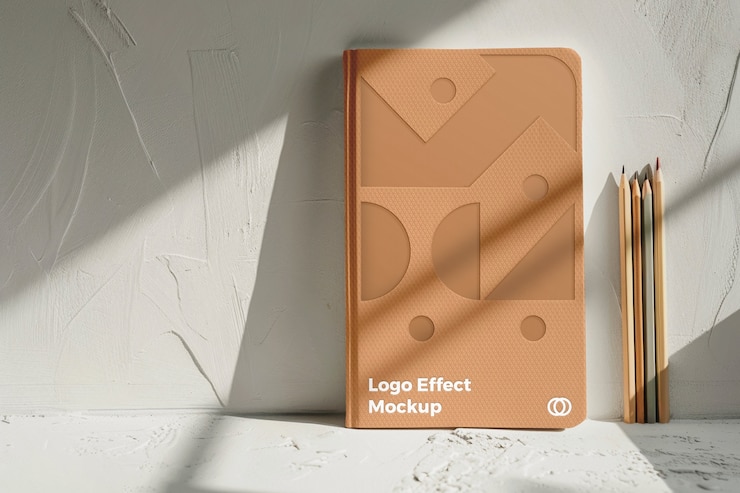 PSD notebook im studio-mockup