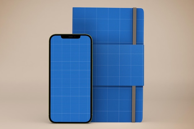 Notebook & smartphone mockup