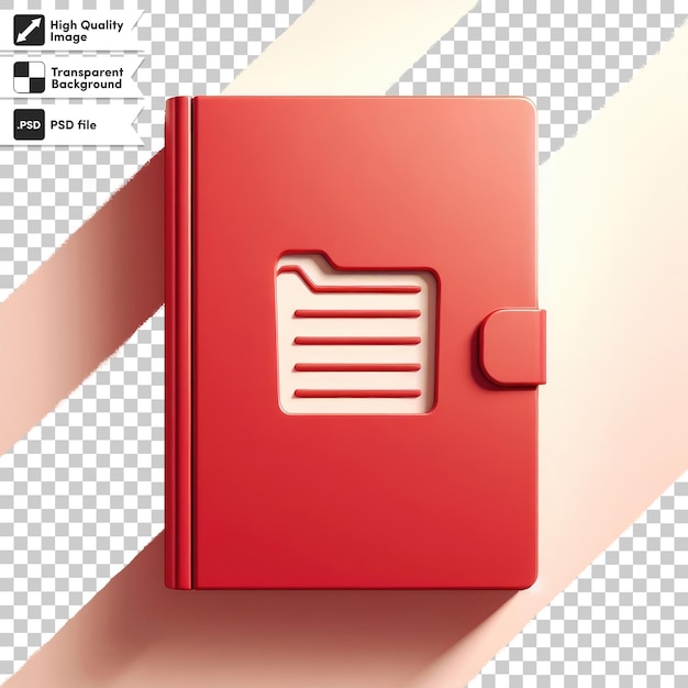 PSD notebook vermelho psd isolado em fundo transparente