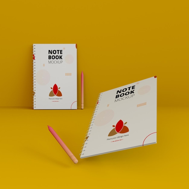 Notepad 3D-realistisches Mockup-Design-Vorlage