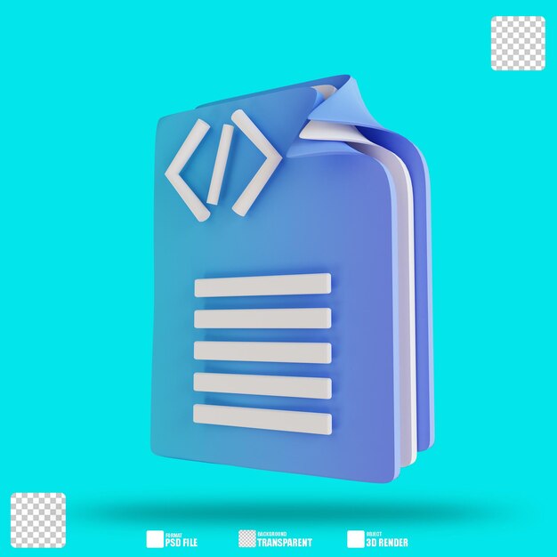 Notes de code d'illustration 3D 3