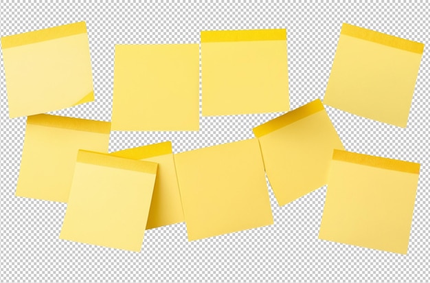 Des notes collantes jaunes partout.