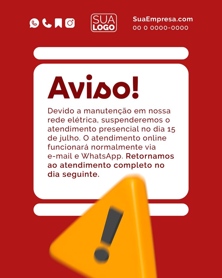PSD notice of service suspension due to electrical maintenance