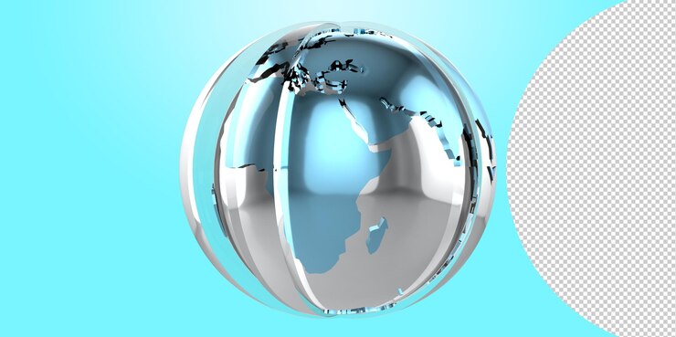 PSD noticias mundiales en 3d con capa alfa, fondo de estudio de noticias de última hora del mundo digital para informes de noticias