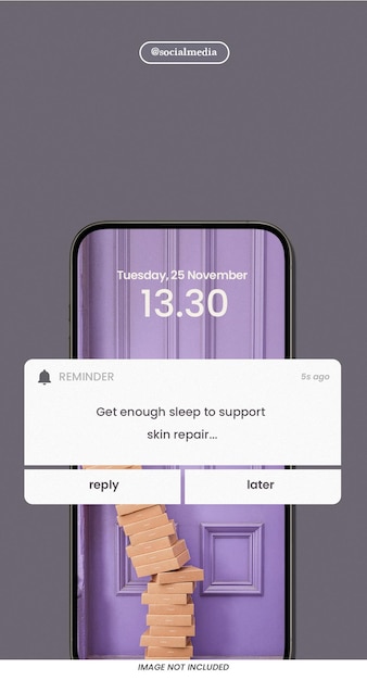Notifica Skincare Instagram Stories modello psd layout di progettazione social media Instagram stories