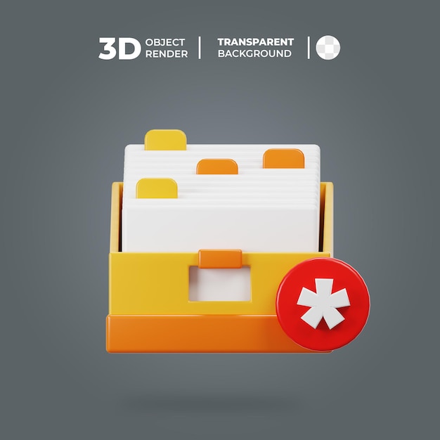 PSD notificação de arquivo 3d