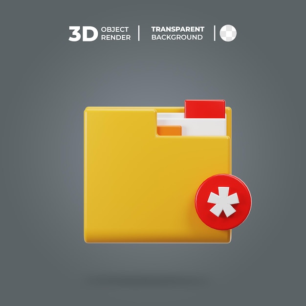 PSD notificação de arquivo 3d