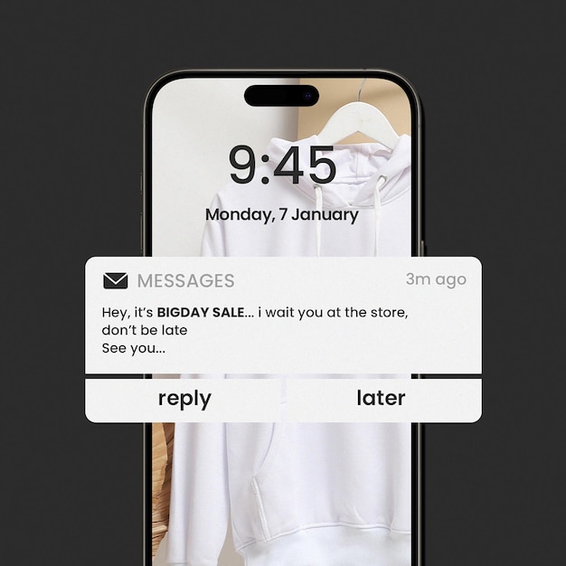 Notificação de Venda de Marca Instagram Post PSD Projeto de modelo