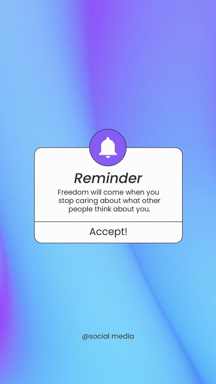 PSD notificação lembrete instagram stories template psd design lembrete de layout de mídia social