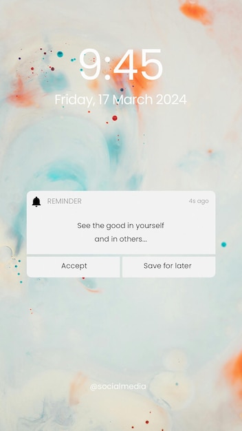 Notificação Lembrete Instagram Stories Template Psd Design Lembrete de layout de mídia social