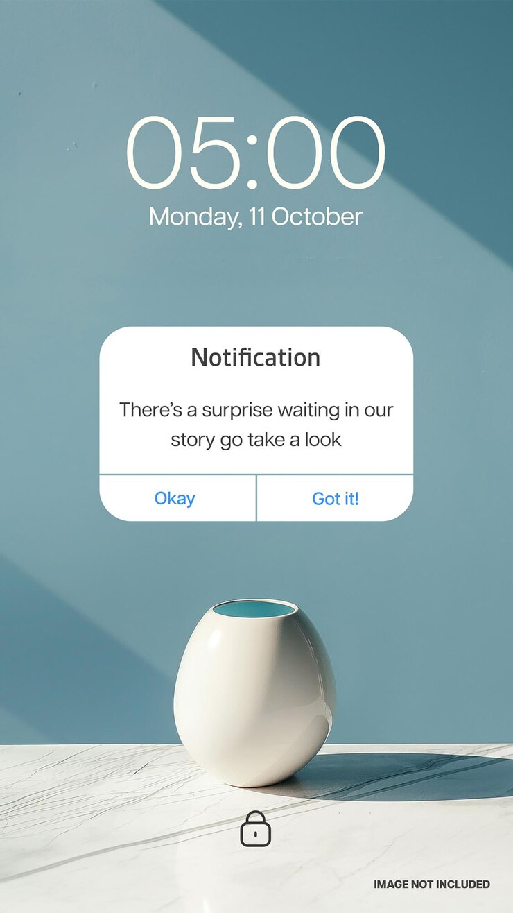 PSD notificação modernista história do instagram