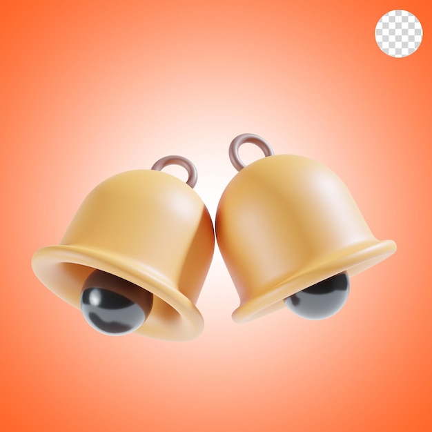 Notificación de año nuevo en tema naranja Ilustración 3D