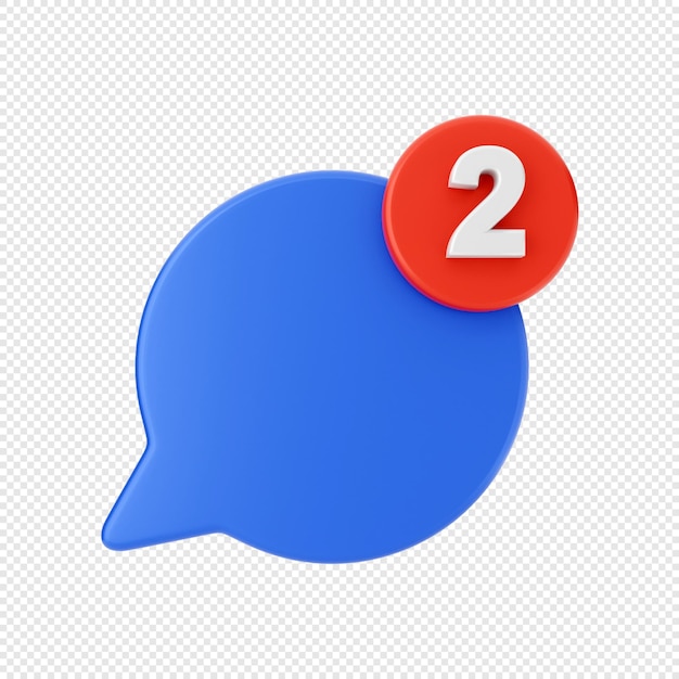 notificación de burbuja de chat 3D