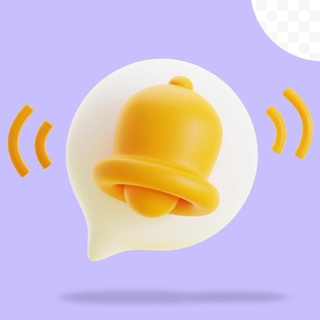 Notificación en el chat de burbujas Ilustración 3D