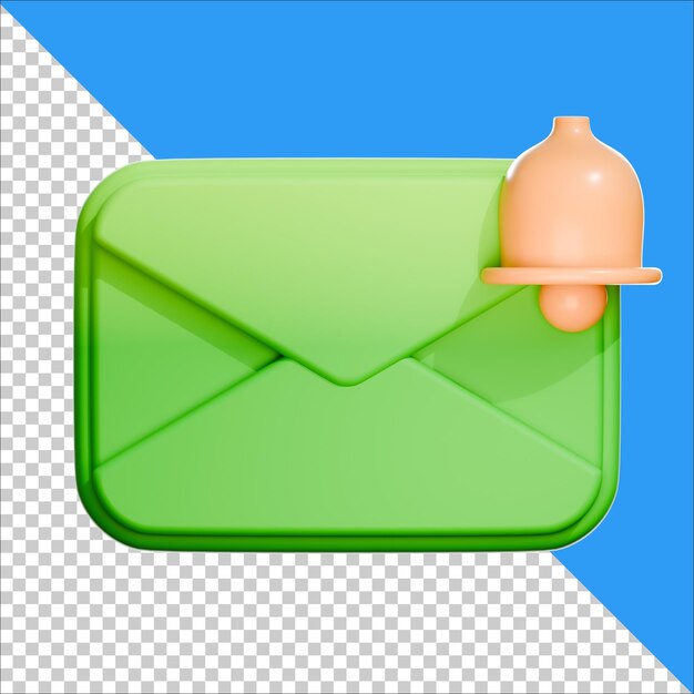 Notificación de correo de icono 3D
